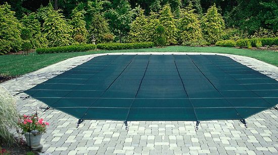 Gli Pool Products 16' X 32' Re Estate Mesh Ig Winter Black 20' X 36' Cover Size W/ Perimeter Binding / - 45-1632RE-ESM-4-BX