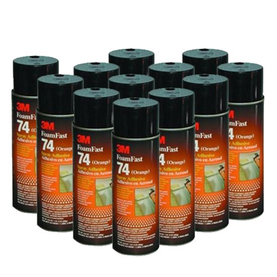 American Granby Inc Spray Adhesive 1 Qt 3 M Orange #74 Case Of 12 Foam Fast 743M Spray Tack Great For Foam And Pool Tables Felt