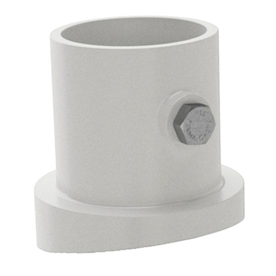 Perma-Cast 1.9-Inch Deck Ladder Sloping Flange Permacast White Aluminum