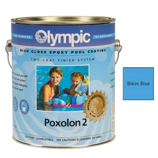 Kelley Technical Coatings Inc. 1 Gallon Poxolon 2 Epoxy Bikini Blue Paint Olympic Kelley For Plaster Concrete Metal
