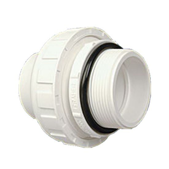 Praher Plastics Canada Ltd. 2-Inch Mpt X 1.5-Inch Skt Union Full Flow With O - Ring Praher - 200-950