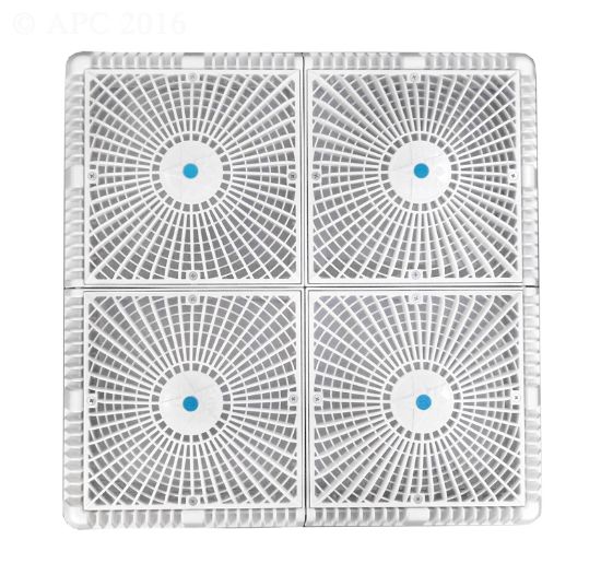 AquaStar 18-Inch Sq Mo Flow Suction With Screws White (vgb - 18MF101
