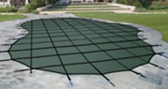 Loop-Loc Pool Covers 15'X30'RE 4'X8'CTR Grn Mesh Ig Safety Cover Loop Loc