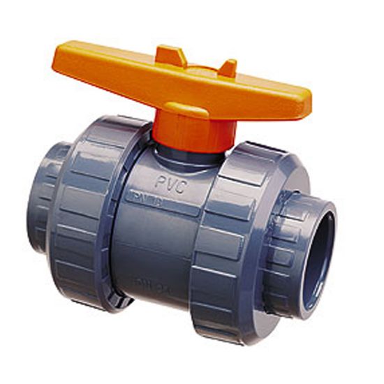 Praher Plastics Canada Ltd. 1-Inch Skt Economy True Union Ball Valve S6 Series - BV6-1001PES