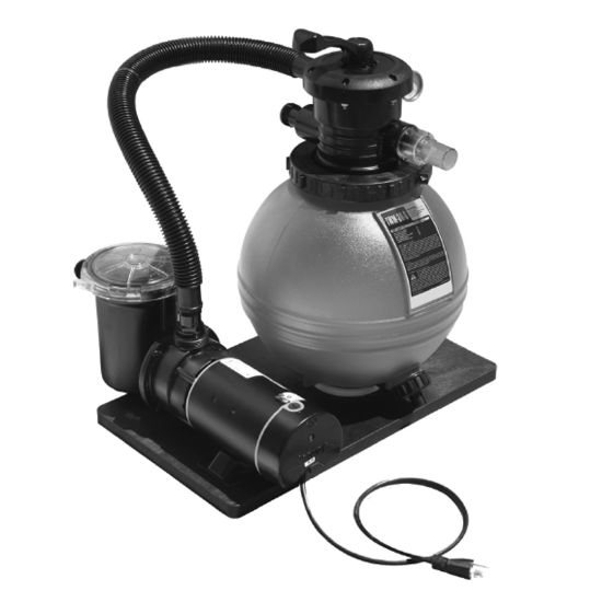 Waterway 16-Inch TWM30S Sand Filter W/ 1/2 HP Pump 3' Nema Cord 115 V Abg System 1 1/2-Inch Fpt 7 Pos Mp - 520-1601