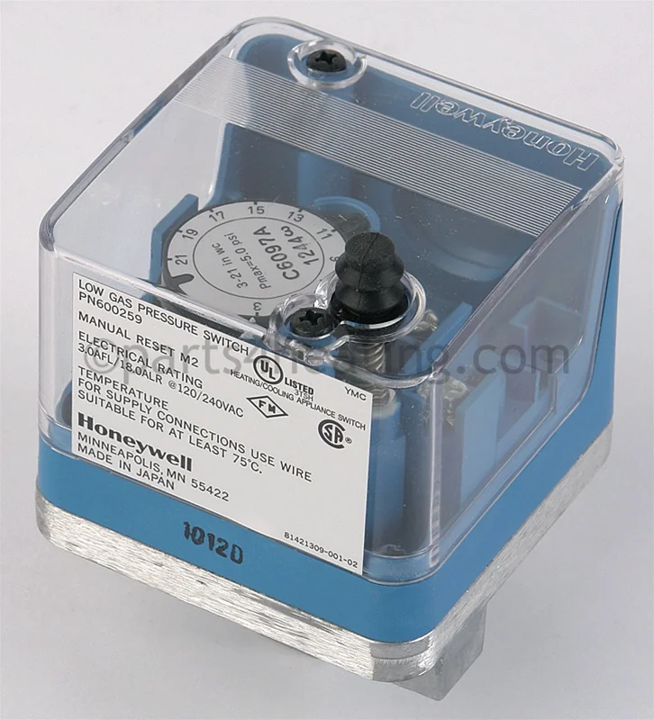 Raypak007187FLow Gas Pressure Switch