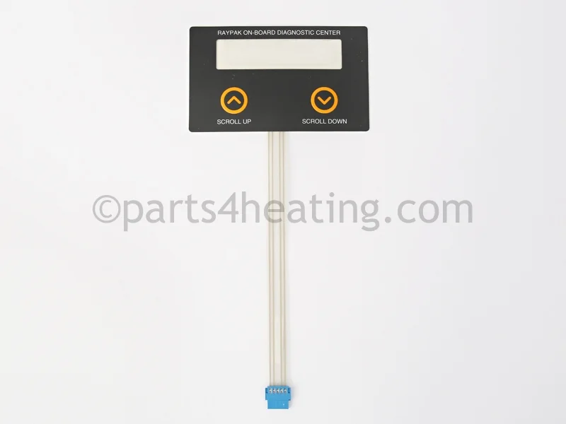Raypak012598FMembrane Switch Decal