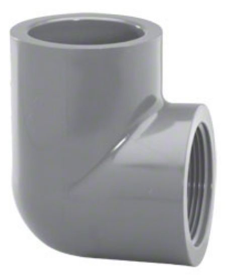 LASCO 1.25IN Skt X Fpt 90 Elbow Schedule 80 Gray - 807-012
