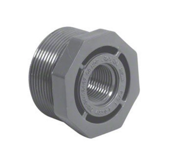 LASCO 2IN X 1.5IN Mpt X Fpt Reducer Bushing Schedule 80 Gray Flush - 839-251