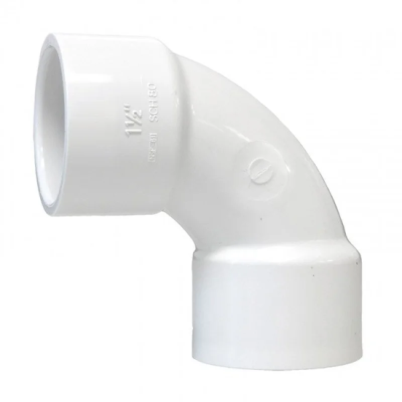 1-1/2" Sch 40 PVC 90 Sweep Elbow Soc 406-015SW