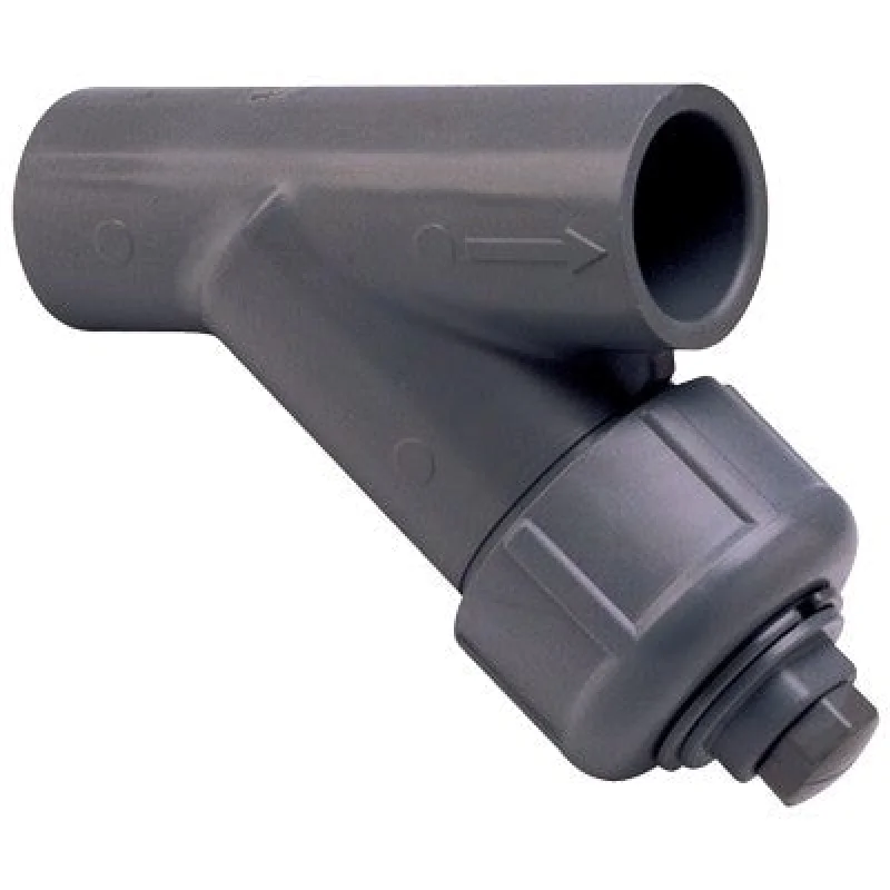 1-1/2" Spears Gray PVC Y-Strainer - SOC - EPDM - SS8 Mesh (YS22S8-015)