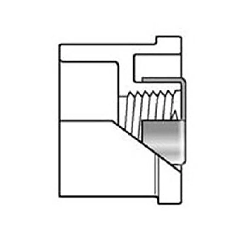 1-1/2" x 1/4" Sch 40 PVC SR Reducer Bushing Flush Style - Spig x SR Fipt 438-207SR
