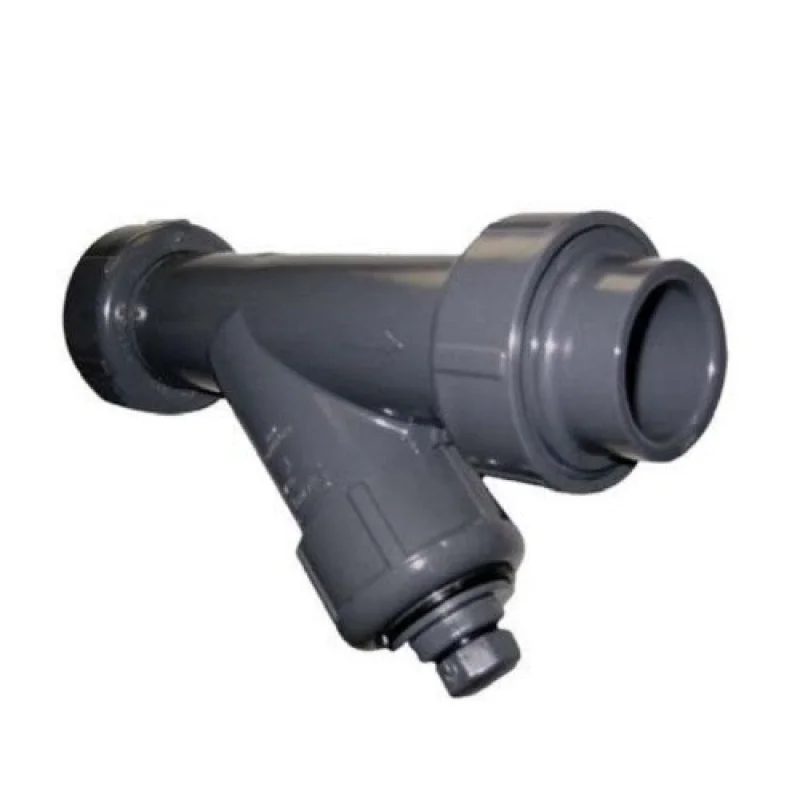 1-1/4" Spears Gray PVC True Union Y-Strainer - SOC - EPDM - P8 Mesh (YS2AP8-012)