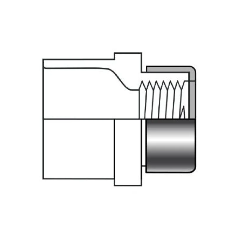 1" x 3/4" Sch 40 PVC SR Reducing Female Adapter - Soc x SR Fipt 435-131SR