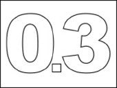 #0.3 Vinyl Depth Marker Stencil 8 Inch x 6 Inch with 4 Inch Lettering