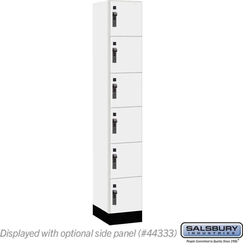 12" Wide Premier Wood Locker - Six Tier Box Style-1 Wide - 6 Feet High - 18" Deep by Salsbury Arctic White