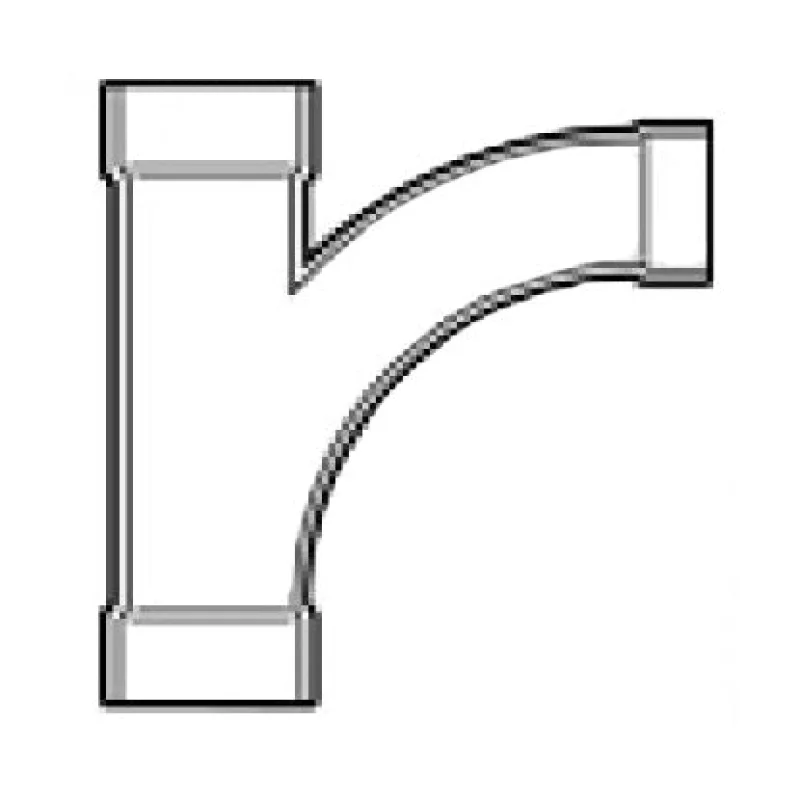 12" X 8" DWV PVC Reducing Wye and 1/8 Bend (1 pc) 3777-668