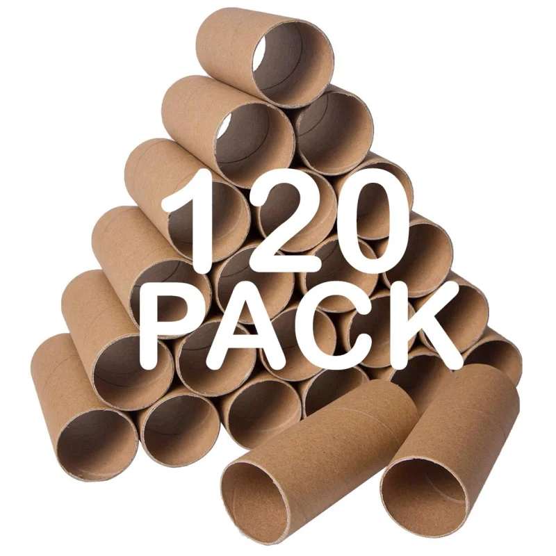 120 Pack Thick Cardboard Tubes For Crafts - Craft Rolls - Round Cardboard Tubes - Craft Tubes - Toilet Paper Rolls Crafts - Paper Tube For Crafts - Craft Round Tubes 1.57 x 3.9 Inches - Brown
