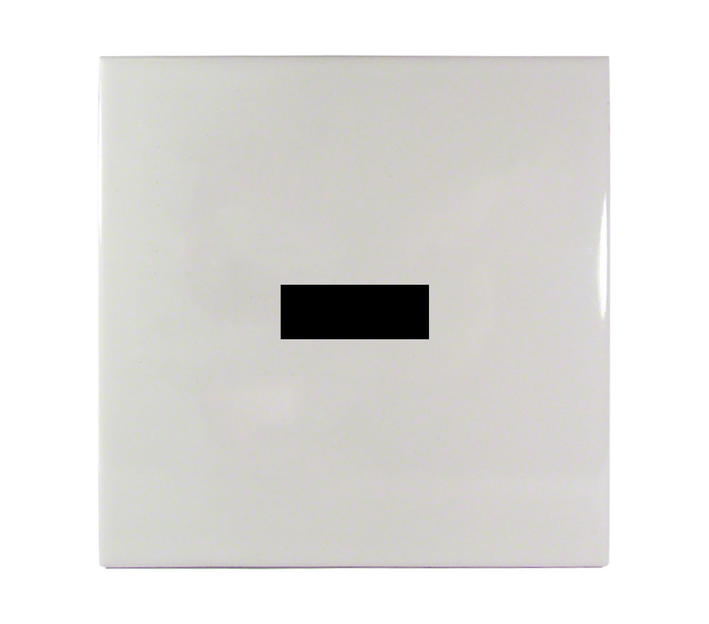 Dash (-) Symbol Ceramic Smooth Tile Depth Marker 6 Inch x 6 Inch with 4 Inch Lettering