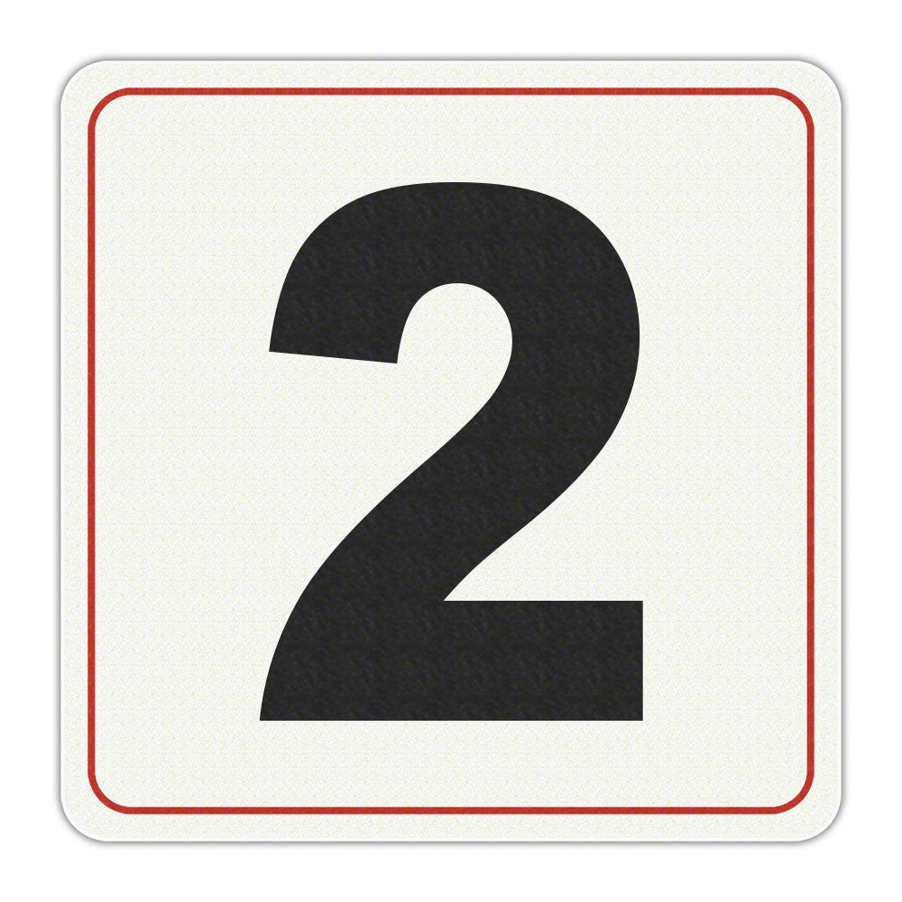 #2 - Adhesive Depth Marker - 6 Inch x 6 Inch with 4 Inch Lettering