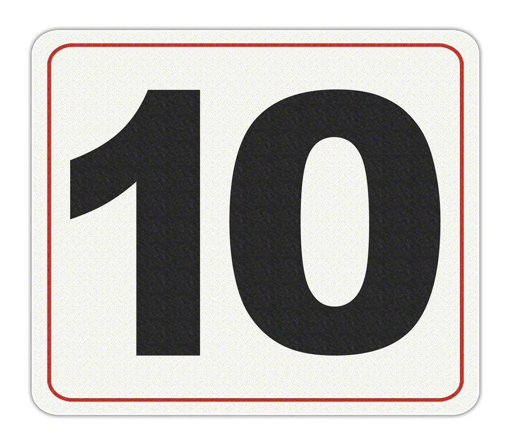 #10 - Adhesive Depth Marker - 7 Inch x 6 Inch with 4 Inch Lettering