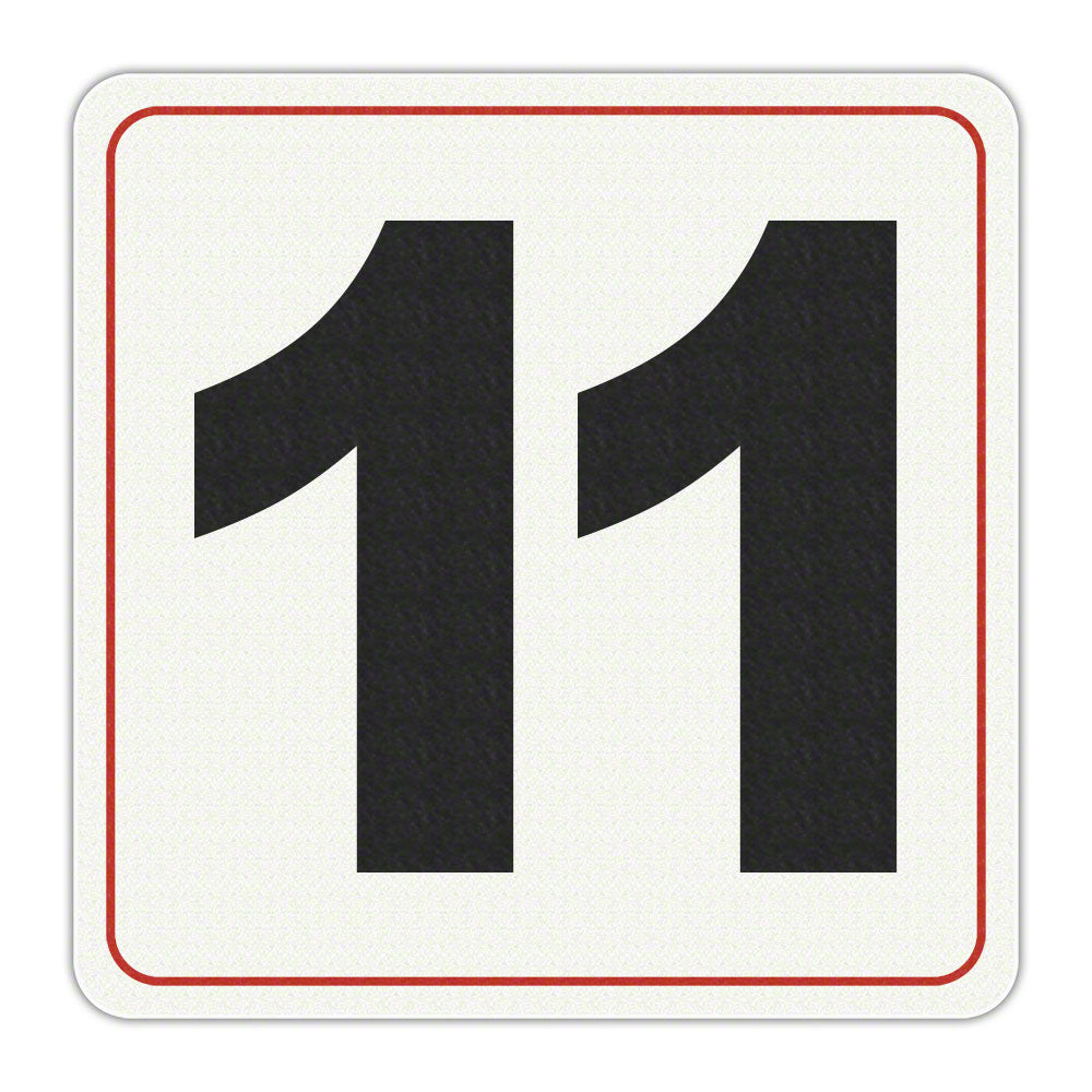 #11 - Adhesive Depth Marker - 6 Inch x 6 Inch with 4 Inch Lettering