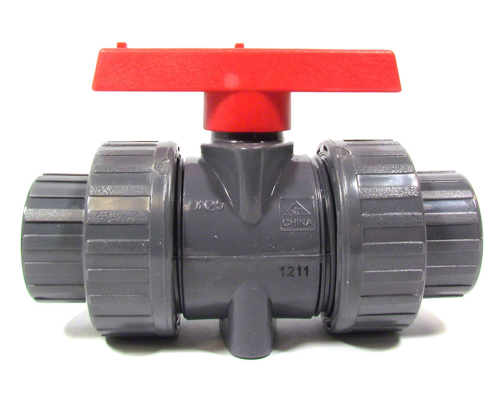 True Union T/S-603 PVC Ball Valve - 1 Inch FNPT x Solvent