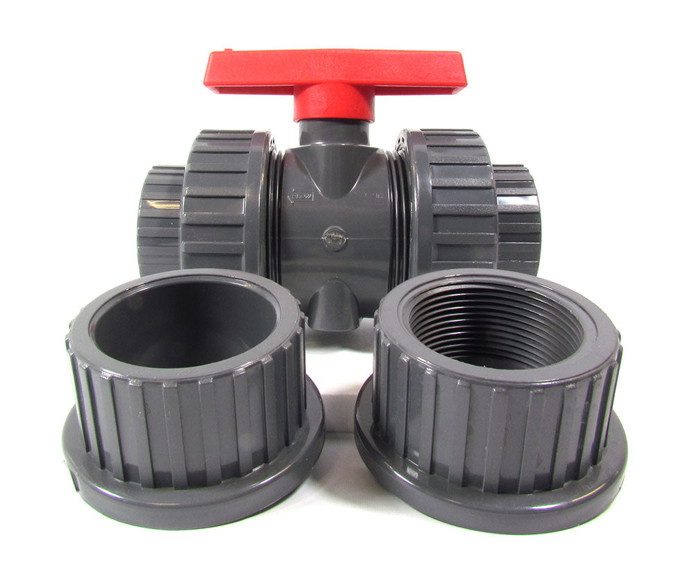 True Union T/S-603 PVC Ball Valve - 2 Inch FNPT x Solvent