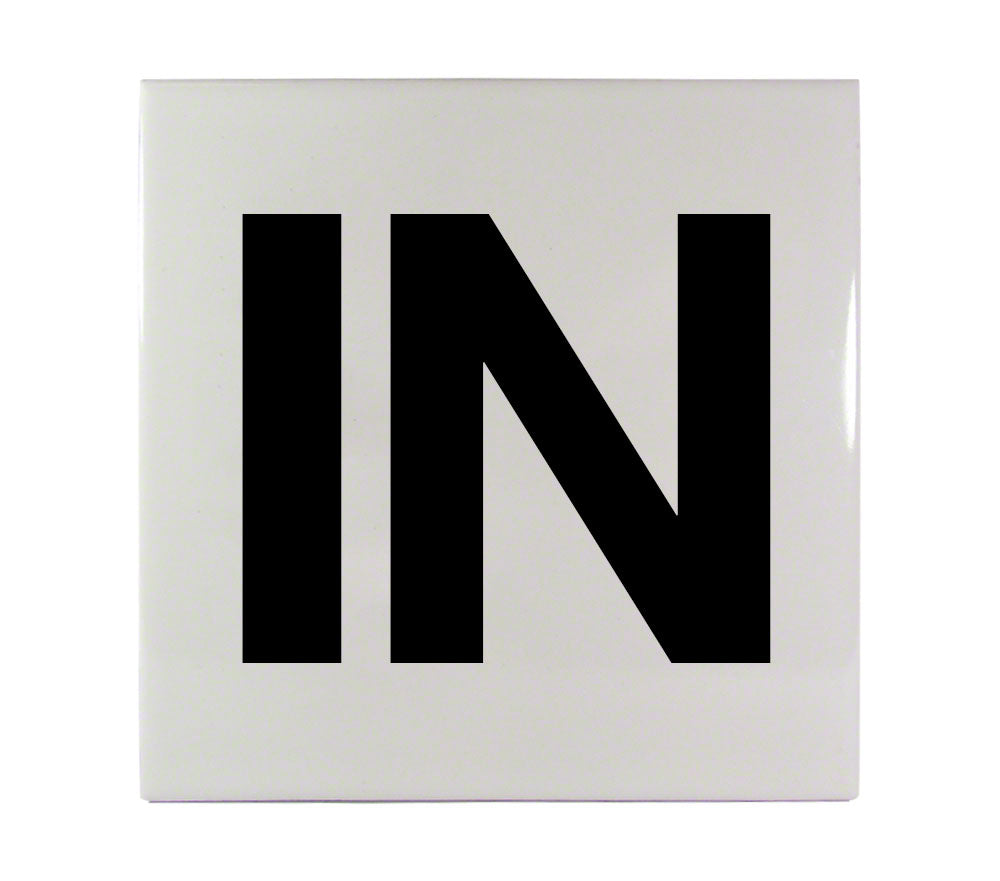 IN Message Ceramic Smooth Tile Depth Marker 6 Inch x 6 Inch with 4 Inch Lettering