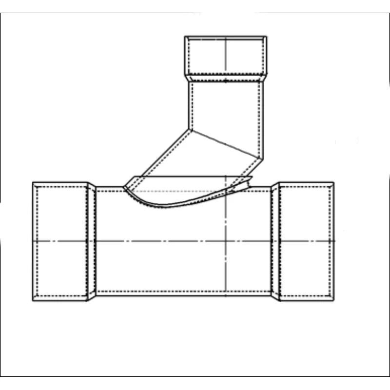 14" x 2" DWV PVC Sanitary Reducing Tee 3790-691