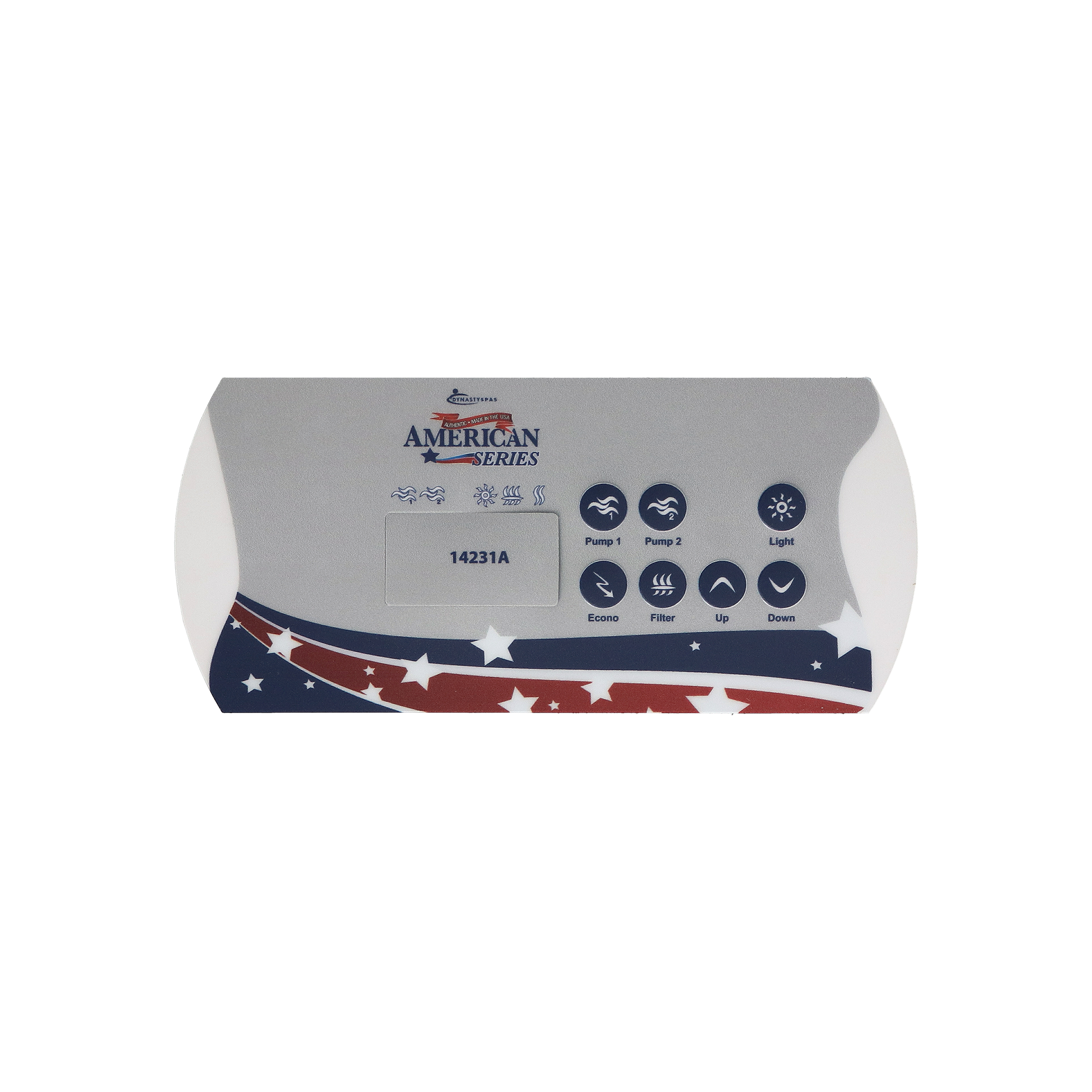 7 Button Dynasty K-85 Keypad Overlay 14231