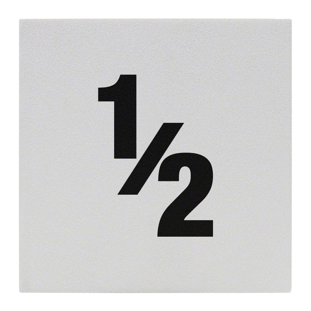 1/2 Ceramic Skid Resistant Tile Depth Marker 6 Inch x 6 Inch with 4 Inch Lettering