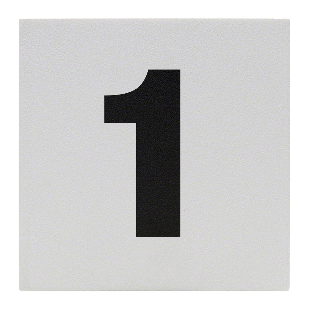 1 Ceramic Skid Resistant Tile Depth Marker 6 Inch x 6 Inch with 4 Inch Lettering