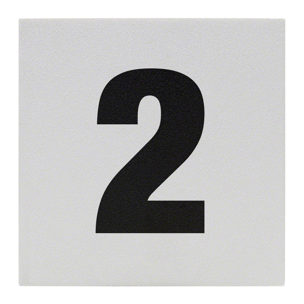 2 Ceramic Skid Resistant Tile Depth Marker 6 Inch x 6 Inch with 4 Inch Lettering