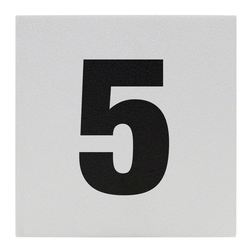 5 Ceramic Skid Resistant Tile Depth Marker 6 Inch x 6 Inch with 4 Inch Lettering