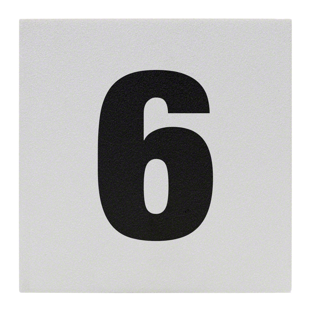 6 Ceramic Skid Resistant Tile Depth Marker 6 Inch x 6 Inch with 4 Inch Lettering