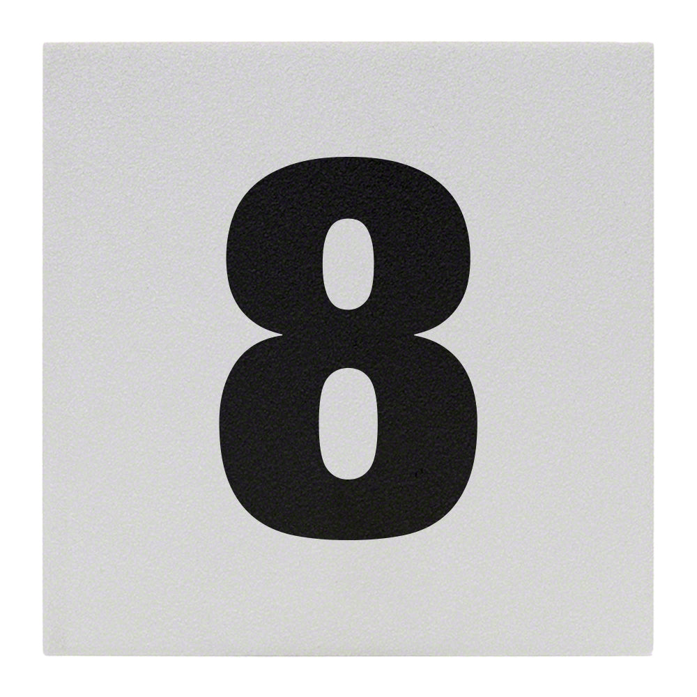 8 Ceramic Skid Resistant Tile Depth Marker 6 Inch x 6 Inch with 4 Inch Lettering