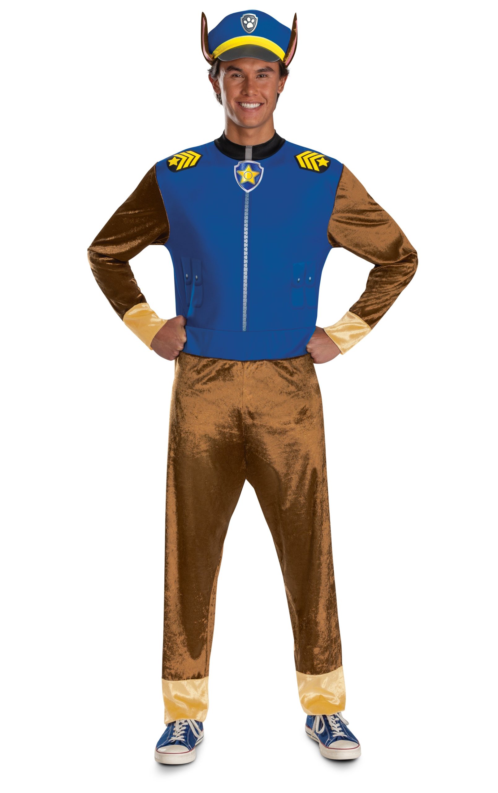 Paw Patrol Chase Classic Mens Adult Costume