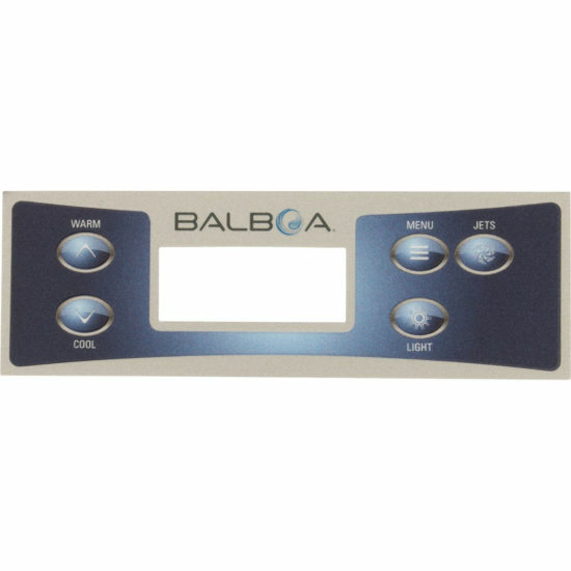 5 Button Balboa TP500 Keypad Overlay 17284