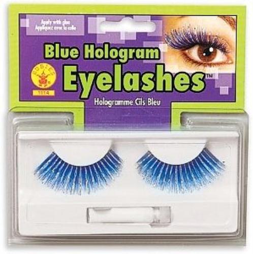 Blue Hologram Fake False Eyelashes