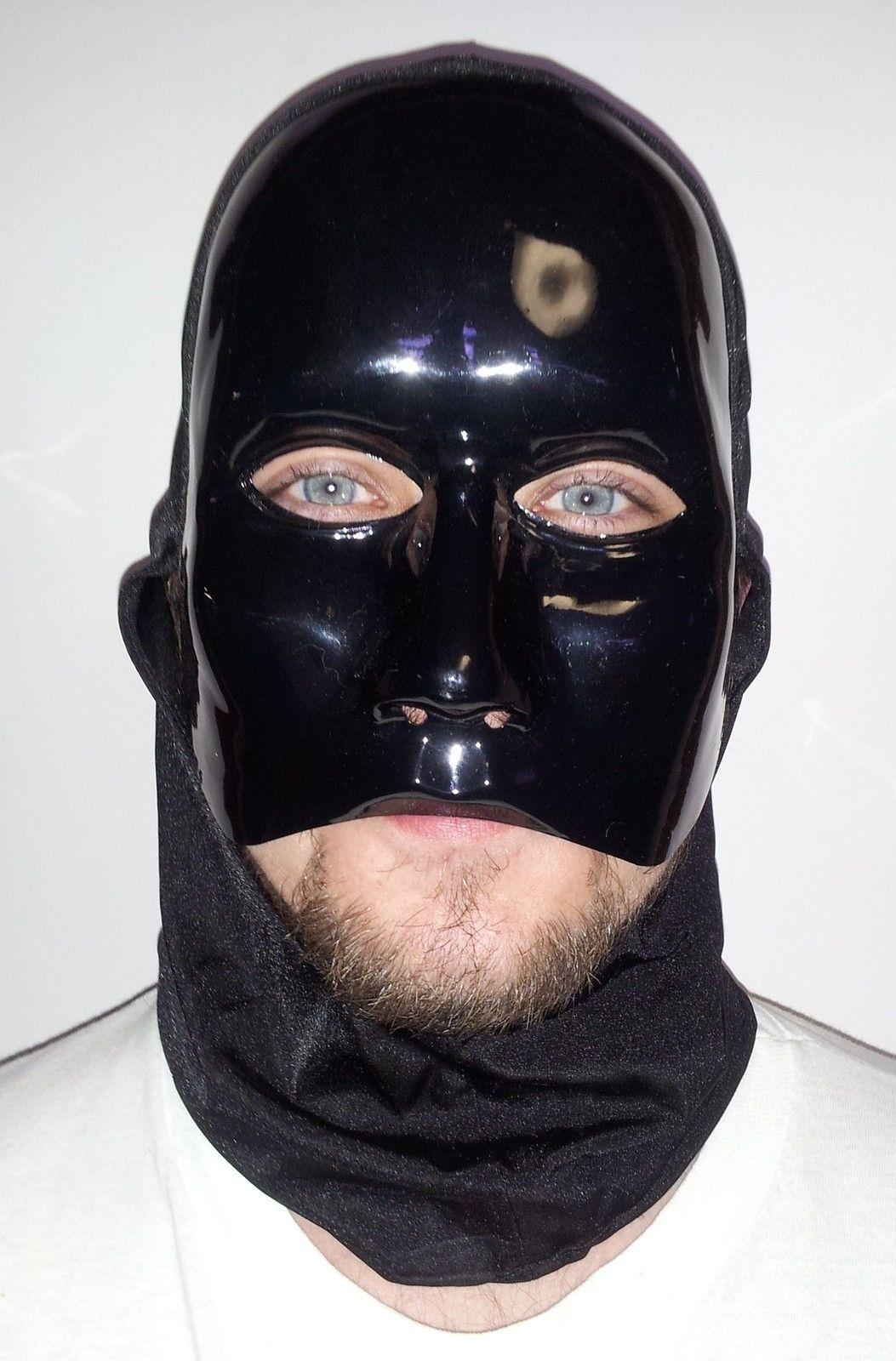 Cesar Plastic Black KnightMask with Attached Fabric