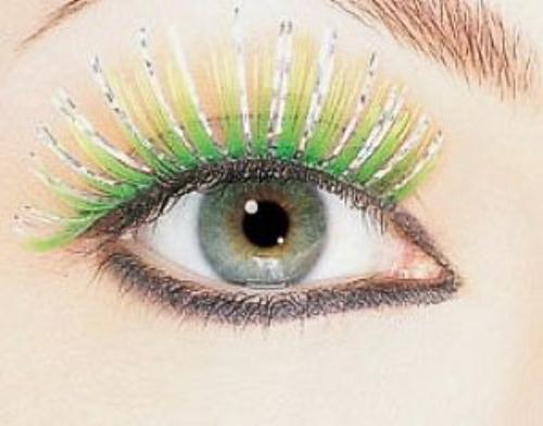 Green Hologram Fake False Eyelashes