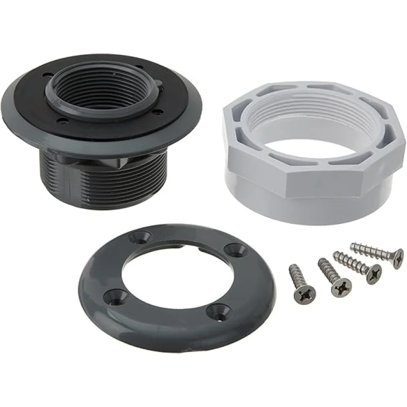 2" COMBO FITTING WITH FACE PLATE, DARK GRAY | SP1408S2DGR