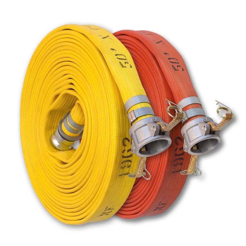 2" Inch Rubber Fire Hose Quick Camlock Yellow