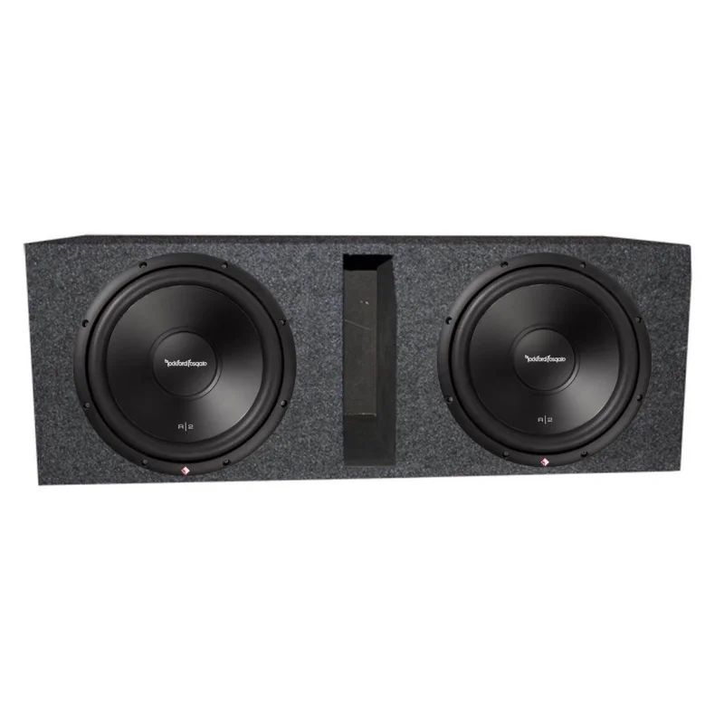 2 Rockford Fosgate 12" 1000 Watt Subwoofers and Vented Sub Box Enclosure