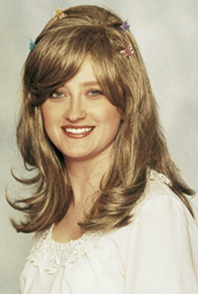 Deluxe Mixed Blonde Light Brown Layered Women's Fairy Wig with Butterfly Clips