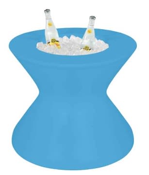 Ledge Lounger 22" Light Blue Signature Tall Ice Bin Side Table Without Lid