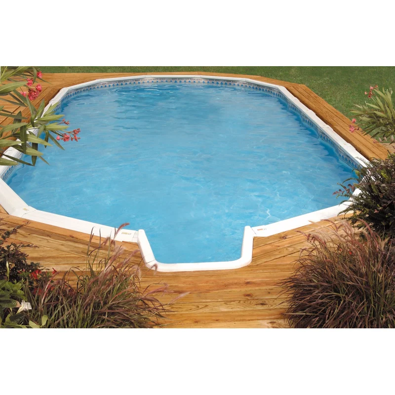 24' x 12' Oval Above-Ground Pool with 52" Resin Wall & Step | River Bend | 40-Year Warranty