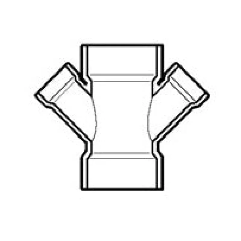 24" x 6" DWV PVC Double Reducing Wye 3776-906