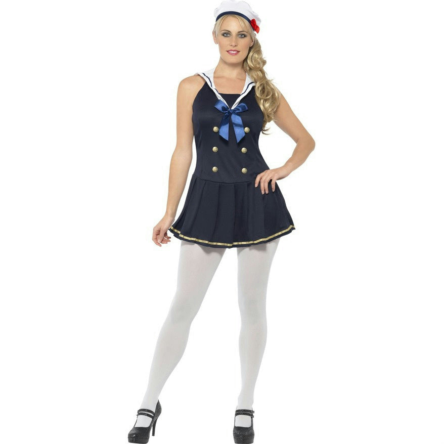 Sailor Girl Sexy Navy Blue Adult Costume Size Medium
